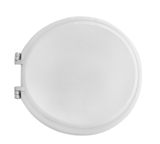 SEDILE COPRIWATER LEGNO POLIESTERE MOD.SMALL BIANCO IDEAL STANDARD-CERNIERE IN OTTONE CROMATO