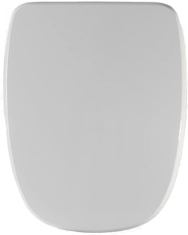 SEDILE COPRIWATER LEGNO POLIESTERE MOD.STYLE BIANCO-CERNIERE IN OTTONE CROMATO
