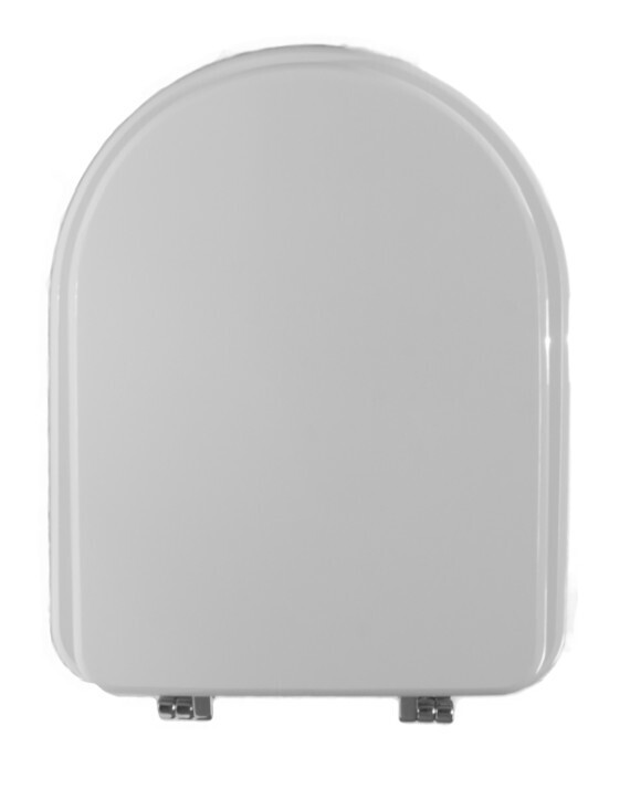 SEDILE COPRIWATER LEGNO POLIESTERE MOD.FIORILE NEW BIANCO IDEAL STANDARD-CERNIERE IN OTTONE CROMATO