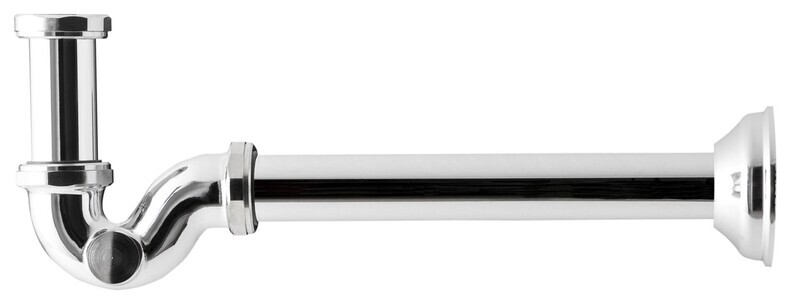 TEA SIFONE A ESSE TAPPO LATERALE IN OTTONE CROMATO 1.1/4-SERIE MINI
