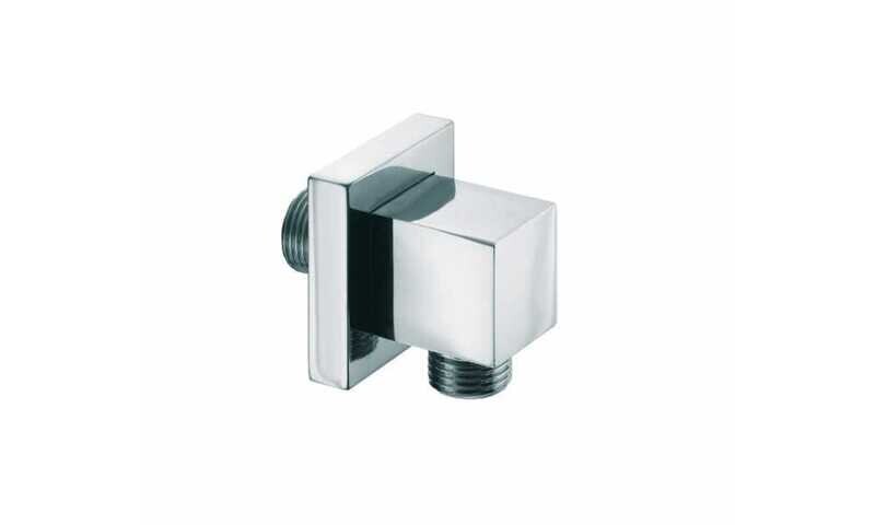 BOSSINI V00240 PRESA ACQUA QUADRA 1/2 MASCHIO CON ROSONE PLASTICA-OTTONE CROMATO