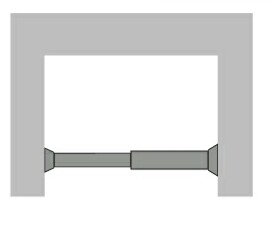BOSSINI F01400 TELAIO DOCCIA ESTENSIBILE 70-110 D.28 -ALLUMINIO ANODIZZATO