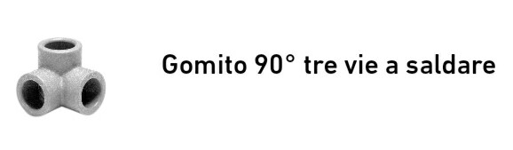 +GF+ GOMITO 90° TRE VIE A SALDARE D.20 AQUASYSTEM PP-R 4021