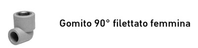 +GF+ GOMITO FILETTATO FEMMINA D.25 x 3/4 AQUASYSTEM PP-R 4035