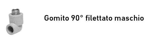 +GF+ GOMITO FILETTATO MASCHIO D.20 x 1/2 AQUASYSTEM PP-R 4033