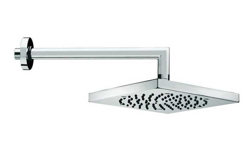 BOSSINI H70720H SOFFIONE DOCCIA CUBE 210x210 C/BRACCIO DOCCIA D.21 CM.35-CROMATO