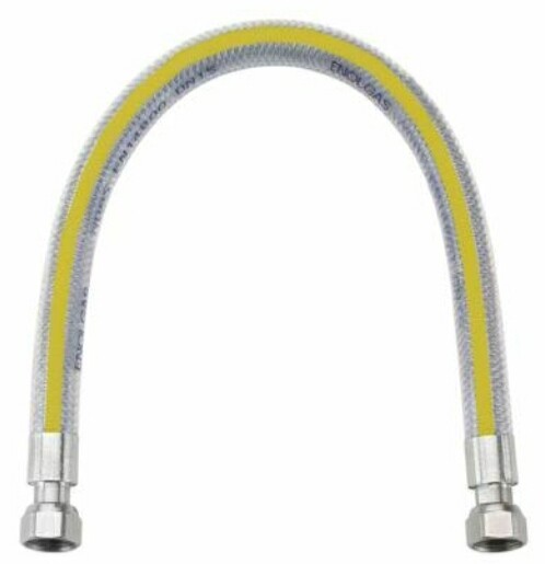 BON FLEX 1/2 F.F. L.1250 MM TUBO FLESSIBILE A316L PER GAS RIVESTITO CON GUAINA GIALLA