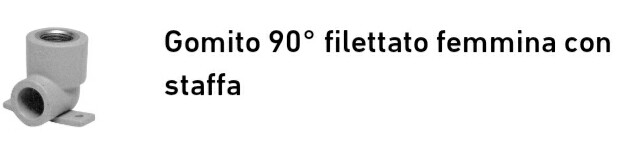 +GF+ GOMITO 90° FILETTATO FEMMINA CON STAFFA D.20 AQUASYSTEM PP-R 4039