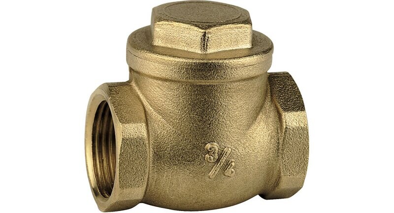 VALVOLA RITEGNO CLAPET 1.1/2 SEDE GOMMA IN BRONZO