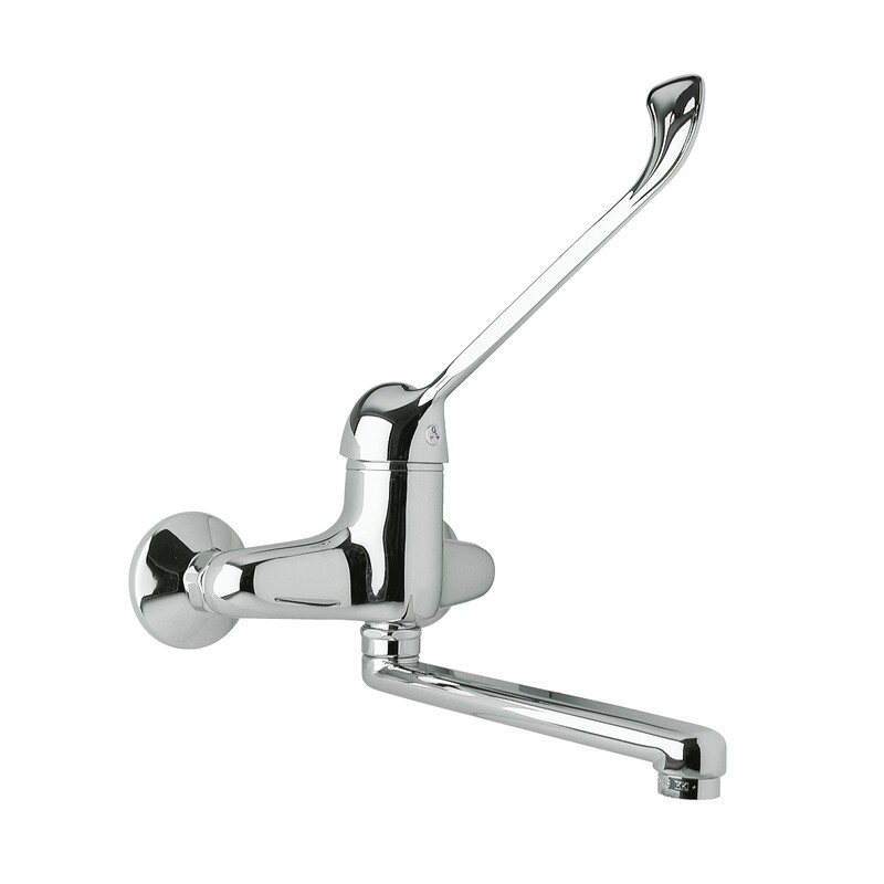 GABOLI 2100LEVA OASIS MISCELATORE LAVELLO PARETE LEVA CLINICA CON BOCCA ORIENTABILE-CROMATO