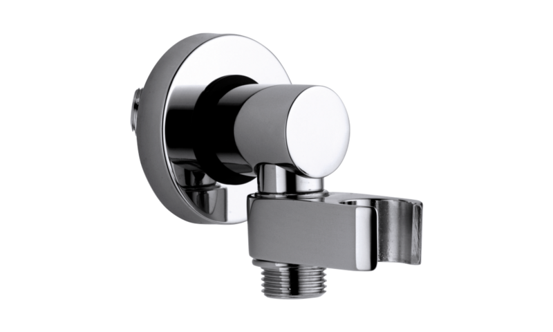 BOSSINI C54000 SUPPORTO DOCCIA ZEN IN OTTONE CON PRESA ACQUA E ATTACCO GIREVOLE CONICO-CROMATO