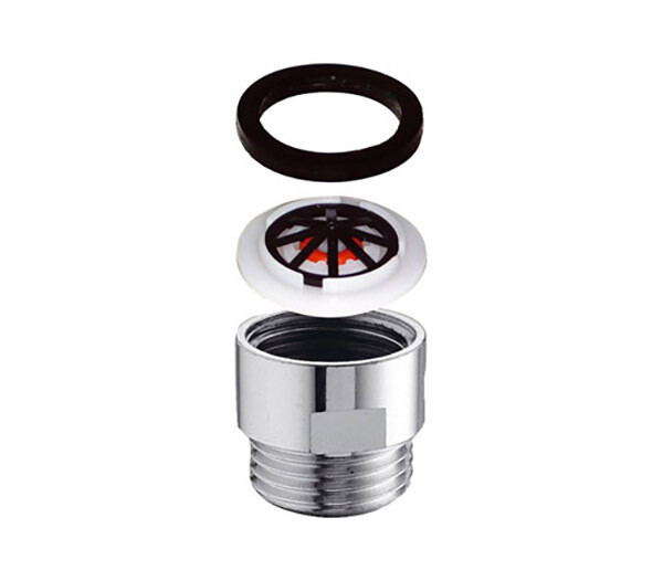 RACCORDO DOCCIA 1/2 M.F. A RISPARMIO IDRICO CON LIMITATORE DI PORTATA 6 LT./MINUTO