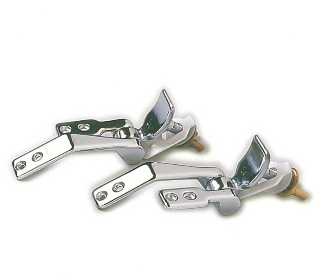 COPPIA CERNIERE IN OTTONE CROMATO PER COPRIWATER MOD. CONCA
