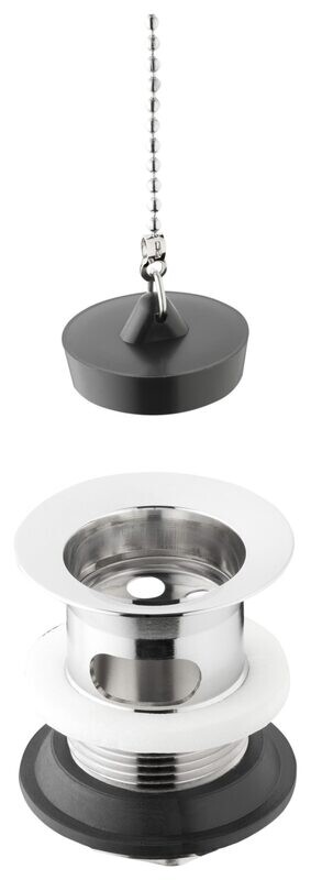 TEA PILETTA LAVABO O BIDET 1" CON TROPPOPIENO - OTTONE CROMATO