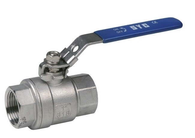 VALVOLA A SFERA INOX 2" F.F. AISI 316 PASSAGGIO TOTALE