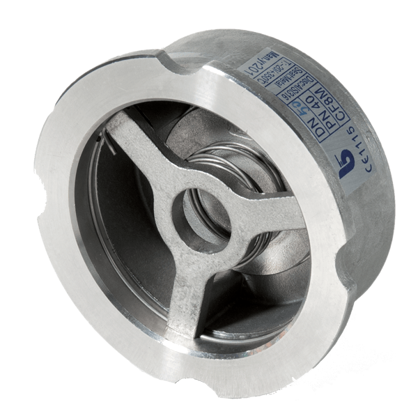 W6.626 VALVOLA RITEGNO A DISCO WAFER INOX CF8M DN 40