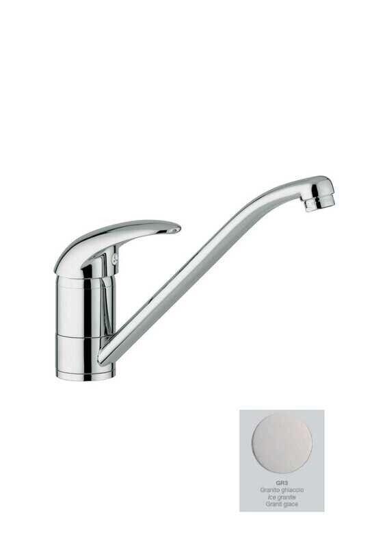 GABOLI 2160 OASIS MISCELATORE LAVELLO CON BOCCA BASSA ORIENTABILE-GRANITO GHIACCIO