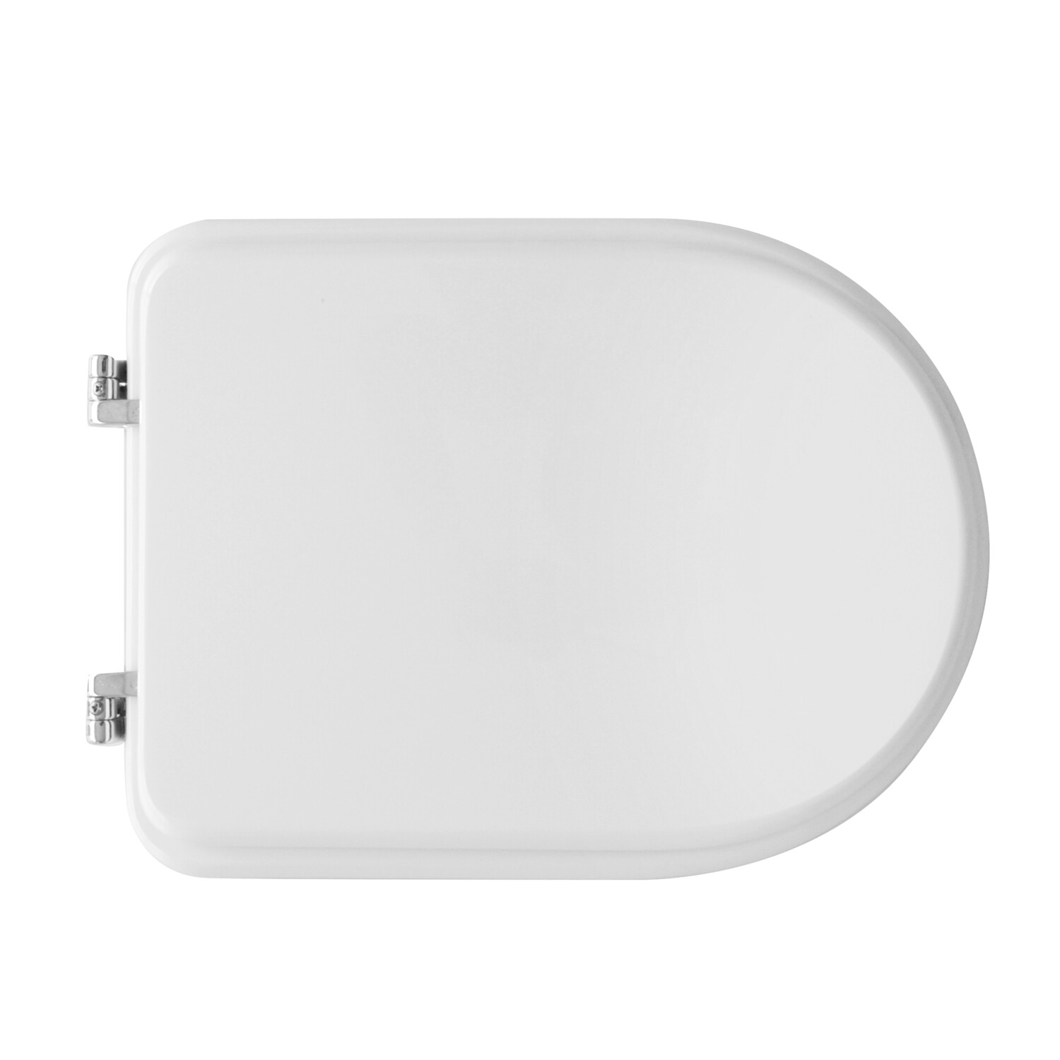 SEDILE COPRIWATER LEGNO POLIESTERE MOD.LINK/MINI LINK BIANCO-CERNIERE IN OTTONE CROMATO