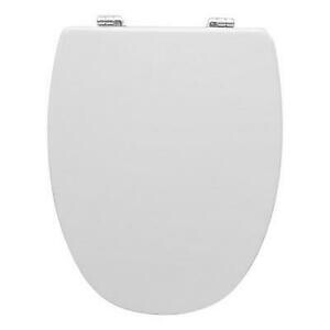 SEDILE COPRIWATER LEGNO POLIESTERE MOD.WEB BIANCO-CERNIERE IN OTTONE CROMATO