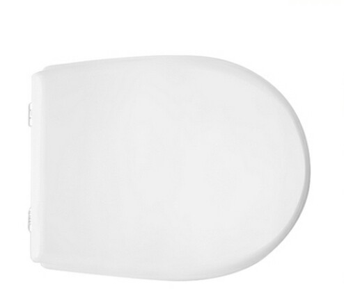 SEDILE COPRIWATER LEGNO POLIESTERE MOD.ARETUSINA CESAME BIANCO-CERNIERE IN OTTONE CROMATO