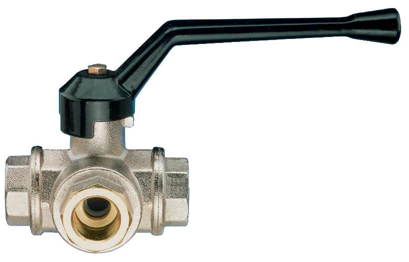 COMBI-SFER VALVOLA SFERA 3 VIE L F.F.F. 2" CON LEVA IN ALLUMINIO