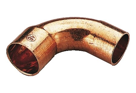 5001R CURVA 90°M.F. RAGGIO LARGO D.14 IN RAME