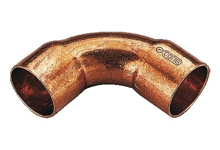 5002R CURVA 90°F.F. RAGGIO LARGO D.28 IN RAME