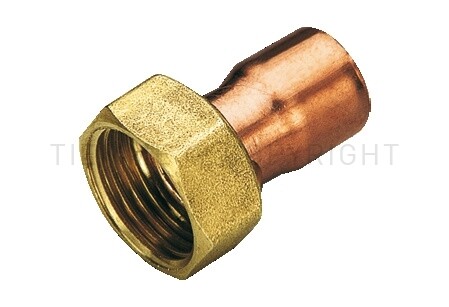 4359B RACCORDO DIRITTO 16x3/4 A SALDARE CON CODOLO  E GIRELLO