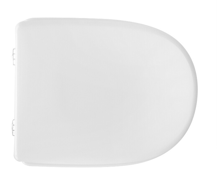 SEDILE COPRIWATER LEGNO POLIESTERE MOD.SELNOVA 3 BIANCO-CERNIERE IN OTTONE CROMATO