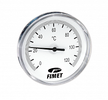 TB-80/VE TERMOMETRO BIMETALLICO DN 80 SCALA 0-120° CON POZZETTO L.10 CM. 1/2 POSTERIORE