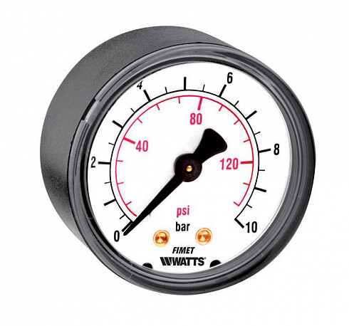 M3A-63 MANOMETRO DN 63 0-20 BAR 1/4 POSTERIORE CASSA ACCIAIO