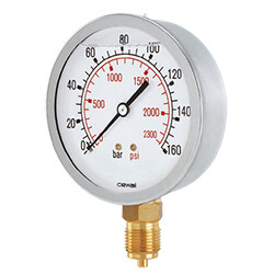 MG 100 RA MANOMETRO GLICERINA DN 100 0-10 BAR 1/2 RADIALE CASSA INOX