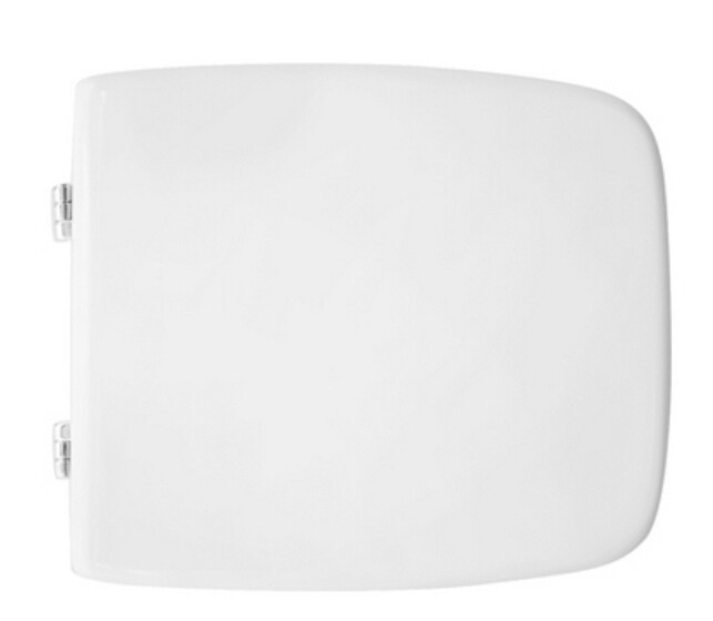 SEDILE COPRIWATER LEGNO POLIESTERE MOD.CANTICA BIANCO EURO-CERNIERE IN OTTONE CROMATO