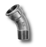 FIG.40 CURVA 45° 1/4 M.F. IN GHISA ZINCATA