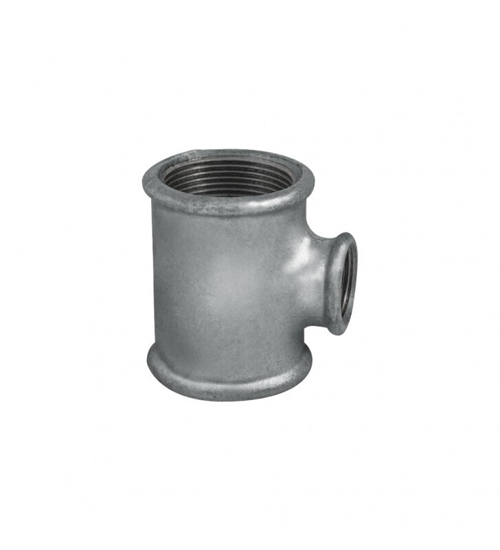 FIG.130R TE RIDOTTO 3/8x1/4x3/8 IN GHISA ZINCATA