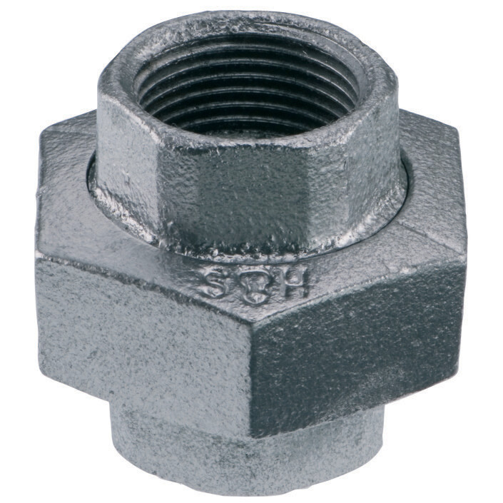 FIG.330 BOCCHETTONE DIRITTO PIANO 3/8 F.F.IN GHISA ZINCATA
