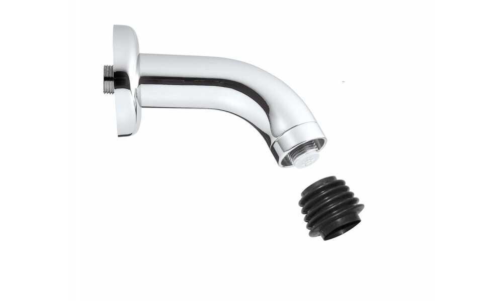BOSSINI H42000 BRACCIO DOCCIA 1/2 MASCHIO CON SOFFIETTO COPRISNODO-OTTONE CROMATO