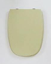 SEDILE COPRIWATER LEGNO POLIESTERE MOD.SQUARE CHAMPAGNE-CERNIERE IN OTTONE CROMATO