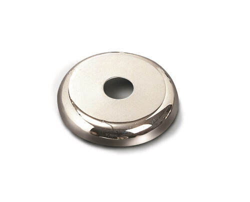 PIASTRA TONDA PER VITONE PASSO RAPIDO CON FORO D.26 H.30 MM IN OTTONE CROMATO