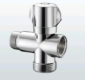 RUBINETTO LAVATRICE 3 VIE 1/2M.x1/2F.x3/4M. CHIUSURA A VITONE-MANIGLIA IN OTTONE-CROMATO
