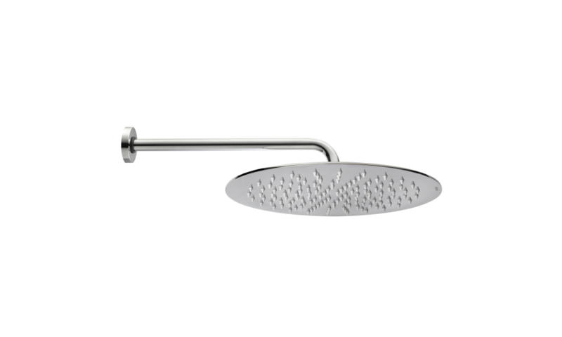 BOSSINI H19870G SOFFIONE TETIS INOX D.200 CON BRACCIO DOCCIA CM.30- CROMATO