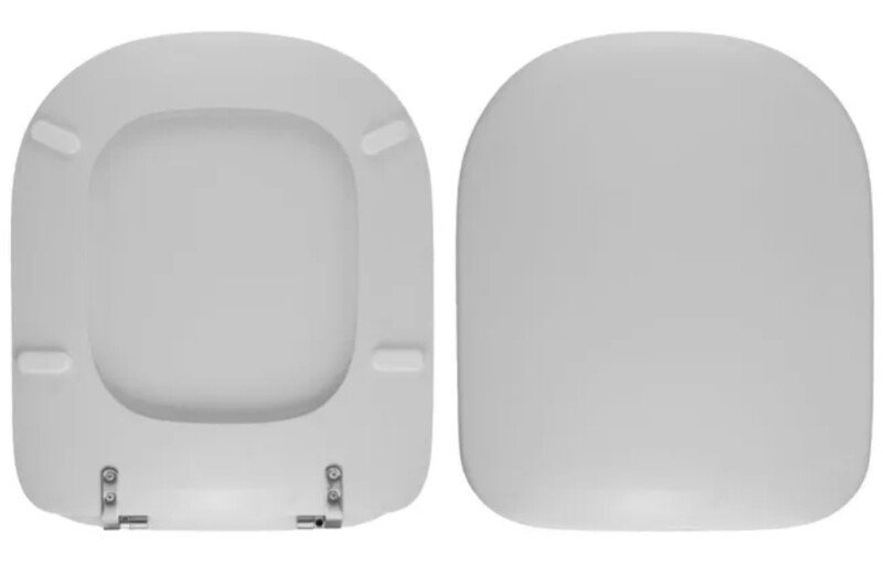SEDILE COPRIWATER LEGNO POLIESTERE MOD.ORIENT RAK CERAMICS BIANCO-CERNIERE IN OTTONE CROMATO-