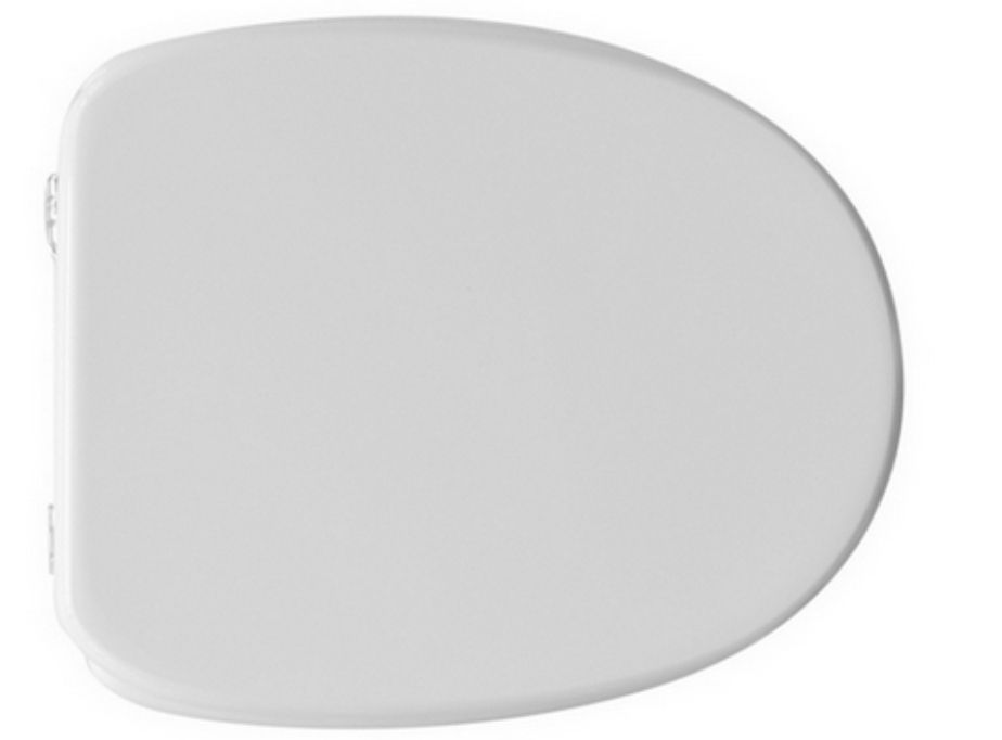 SEDILE COPRIWATER LEGNO POLIESTERE MOD. KARLA RAK CERAMICS BIANCO-CERNIERE IN OTTONE CROMATO