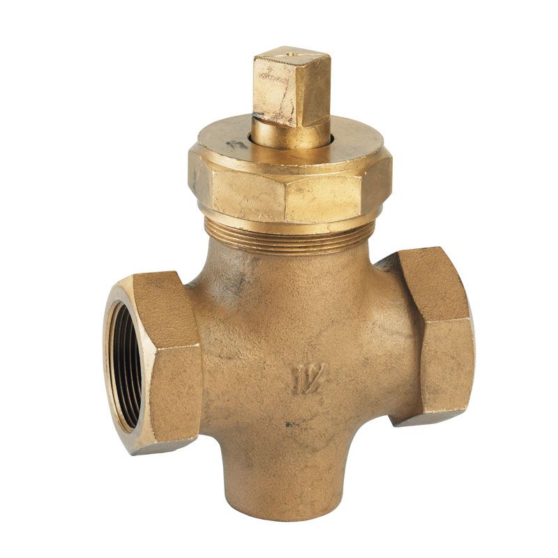 RUBINETTO A MASCHIO 1.1/2 F.F. IN BRONZO A DUE VIE TIPO PESANTE CON PREMISTOPPA