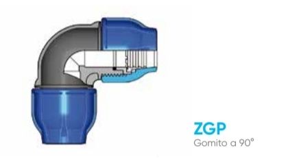 FIP GIUNTO A GOMITO 90° D.63 A COMPRESSIONE MAGNUM ZGP