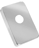 PIASTRA RETTANGOLARE PER VITONE PASSO RAPIDO CON FORO D.26 H.10 MM IN OTTONE CROMATO