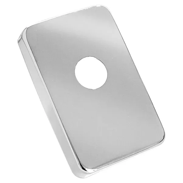 PIASTRA RETTANGOLARE PER VITONE PASSO RAPIDO CON FORO D.26 H.20 MM IN OTTONE CROMATO