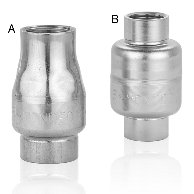 VALVOLA DI RITEGNO SMALL 1/2 IN AISI 304 TENUTA FKM ( MOD.A)