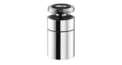 AREATORE A SNODO MINIMALISTA FILETTO MASCHIO 18x1-OTTONE CROMATO AREATORE A SNODO MINIMALISTA FILETTO MASCHIO 18x1-OTTONE CROMATO