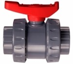 ASTORE VALVOLA SFERA D.63 IN PVC AD INCOLLO SERIE " CHIMICA E PROCESSO "